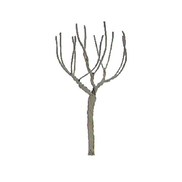 JTT Scenery 94121 HO Scale Professional Armature Round Head Tree, 4" (3-Pack)