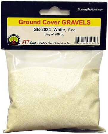JTT Scenery 95234 All Scale 200g Bag Fine White Gravel Model Railroad Scenery