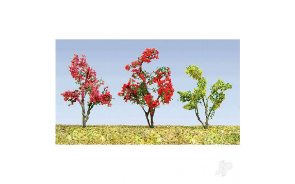 JTT Scenery 95631 HO Scale 3/4" - 1" Assorted Flower Trees 30-Pack Diorama