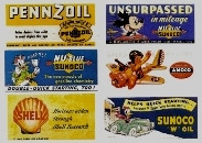 J & L Innovations 164 HO Scale Gas Station/Oil Billboard Signs 1940's Detail Kit