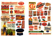 J & L Innovations 183 HO Scale Farm Implement/Feed & Seed Posters 1940's
