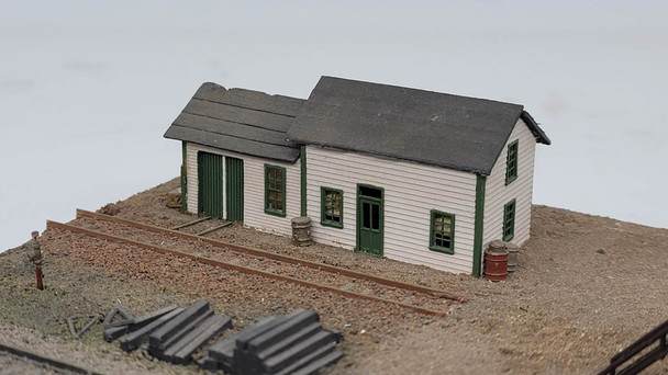 J & L Innovations 260 N Scale East Junction Section House Laser-Cut Building