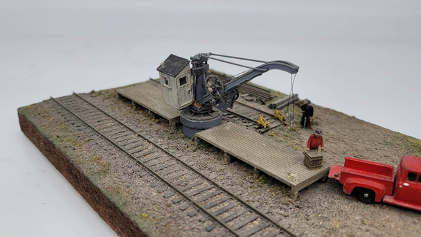 J & L Innovations 391 HO Scale Brownhoist Pillar Crane & Dock Laser-Cut Building