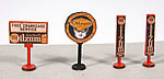 J & L Innovations 468 HO Scale Vintage Gas Station Curb Signs Oilzum Detail Kit