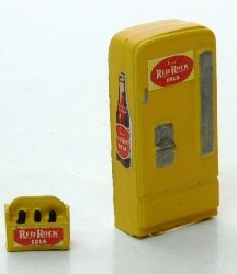 J & L Innovations 746 HO Scale Custom Upright Soda Machine/Case Red Rock Cola