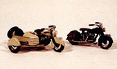 J & L Innovations 904 HO Scale Motorcycles - Classic 1947 Model w/Saddlebags