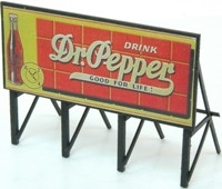 J & L Innovations 984 HO Scale Custom Billboard 1940s-50s Dr. Pepper Detail Kit