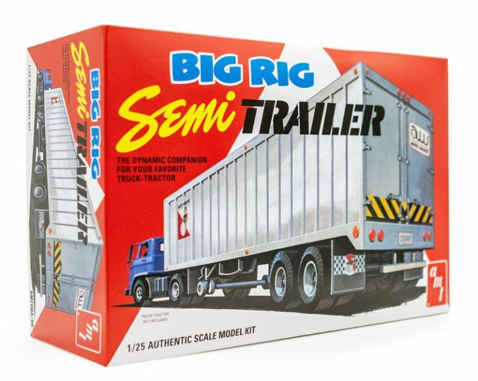 AMT Models 1164 '125 Scale Big Rig Semi Trailer Model Kit Crazy