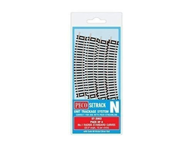 Peco ST-3003 N NO.1 STANDARD CURVE - Crazy Model Trains