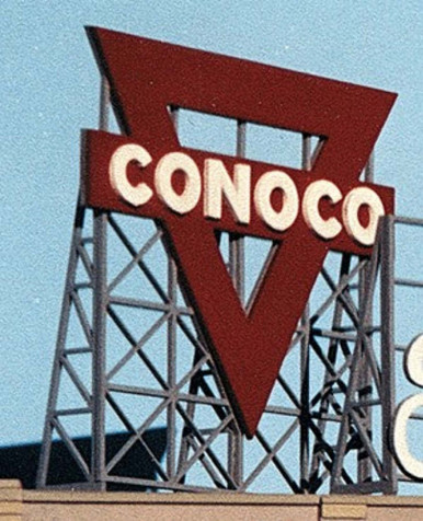Blair Line 1515 Z/N/HO Scale Conoco Rooftop Sign - Crazy Model Trains