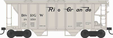 Bowser 43258 HO Denver & Rio Grande Western Blt 3-46 H34 Covered Hopper ...