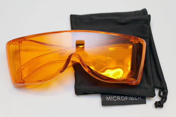 Orange premium wraparound viewing glasss