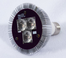 High flux 3-emitter 365 nm screw-in bulb
4x4x4" approx.