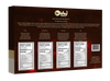 No Whey! Foods Premium  back of the Advent Calendar in a festive red, black, and gold holiday gift box