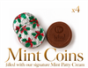 Assorted chocolate Mini Coins included in the No Whey! Foods Premium Advent Calendar.