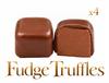 Rich chocolate Fudge Truffles included in the No Whey! Foods Premium Advent Calendar.