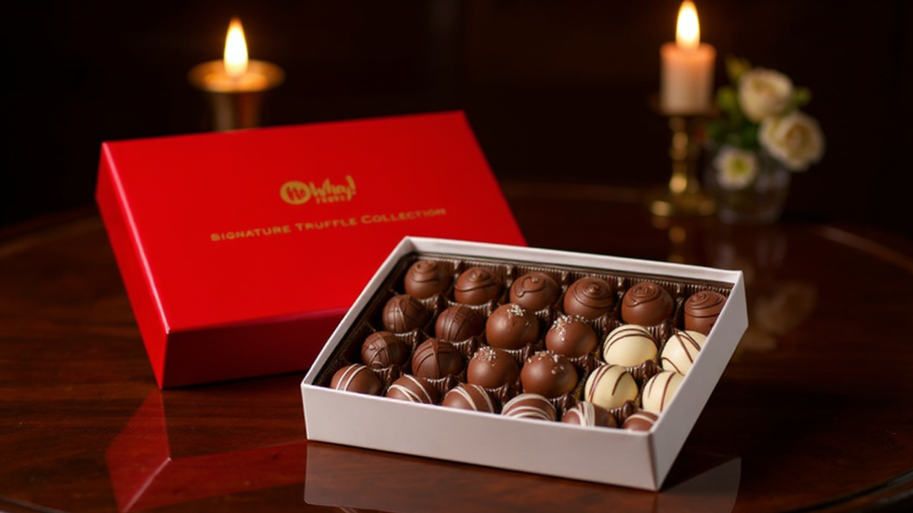 Vegan Christmas Chocolate Gift Box Truffles by No Whey! Foods