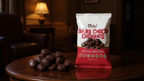 New Arrival – Cherries in Milkless Dark Chocolate New Arrival – Cherries in Milkless Dark Chocolate
