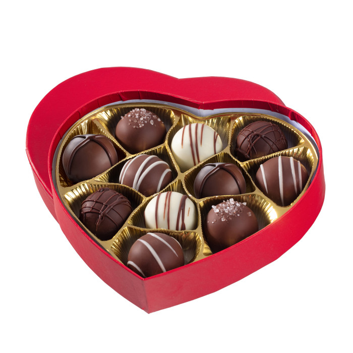 Heart Chocolate Truffle Box Vegan - Dairy Free - Nut Free