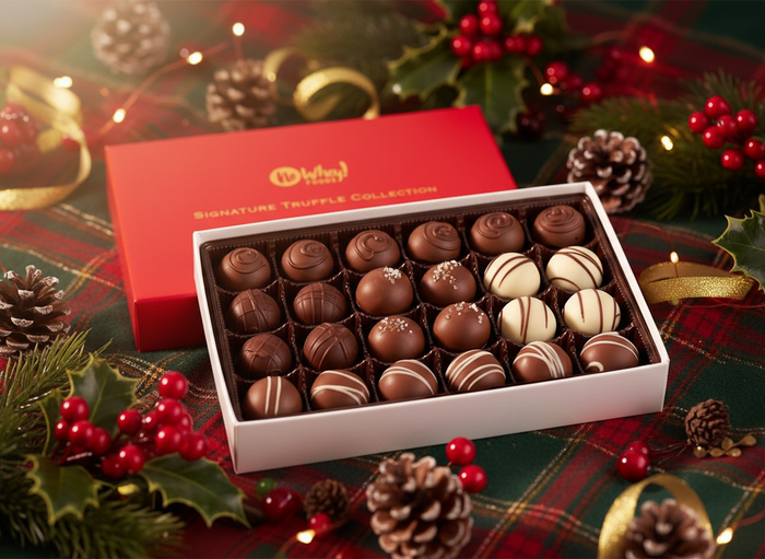 Signature Holiday Truffle Collection (24 pieces) - Red Box