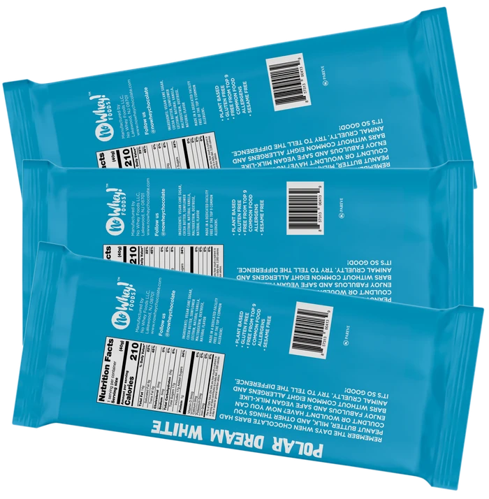 White Polar Dream Chocolate Bar (3 Bars) - Vegan - Dairy Free - Nut Free