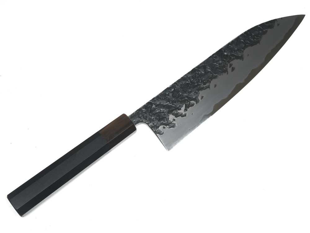 JNS Kisuke Blue 1 Kurouchi Tsuchime Gyuto 220mm - Japanese Natural