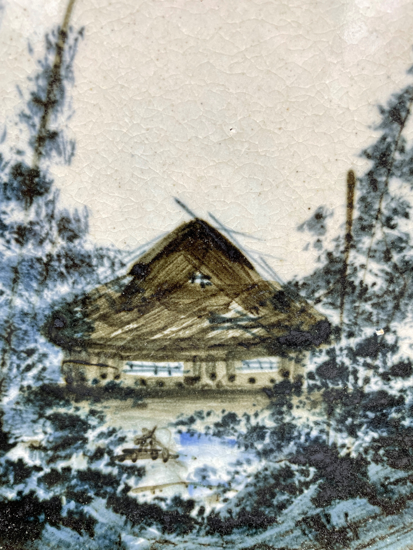 Japanese Shigaraki Plate House in the Forest — Sold Jnat Archive
