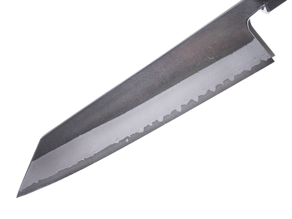 Nihei Kurouchi Kiritsuke Gyuto 210mm Aogami Super Dama Ebony