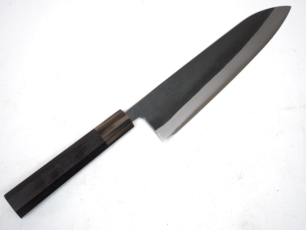 グローブ Yugo Akimoto Toyama Noborikoi Kurouchi Blue Gyuto 210mm Blackwood | Sold