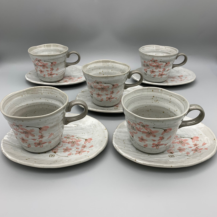Japanese Gray Sanae Mug Cup Set