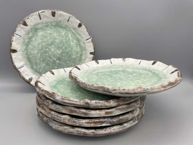 Japanese Round Light-Green Plates