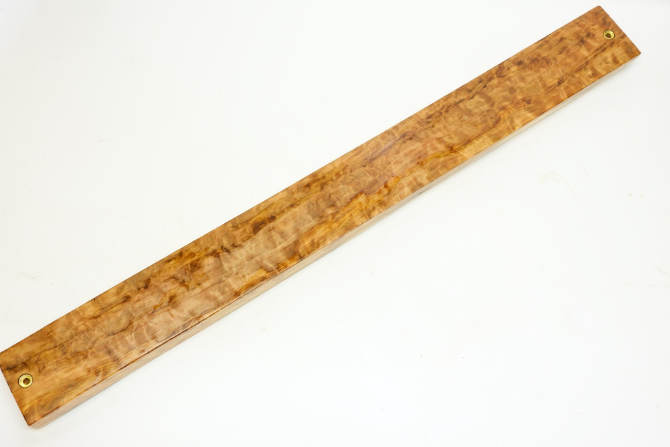 Flamed Japanese Tamamoku Cedar Magnetic Knife Bar nr 4