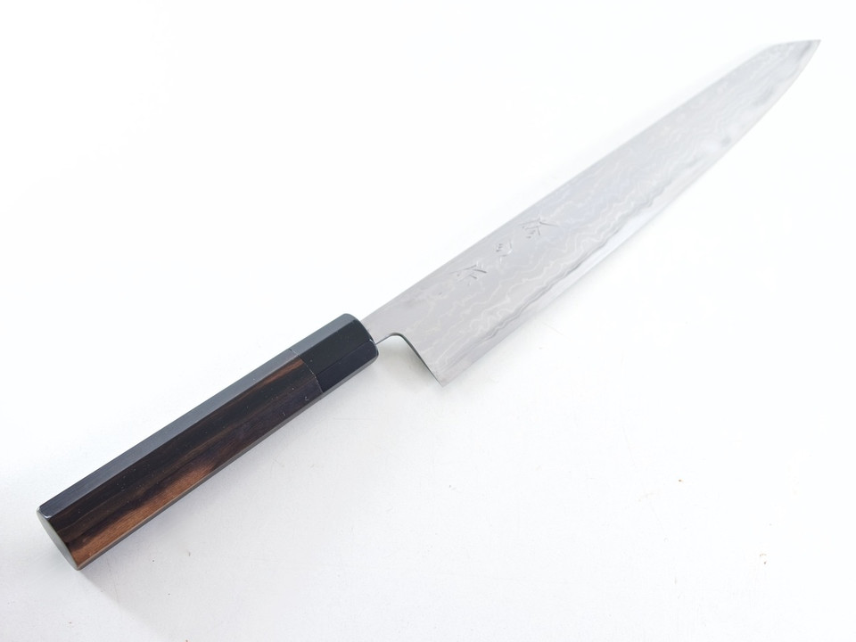 Toyama Noborikoi Damascus Sujihiki 270mm Ebony