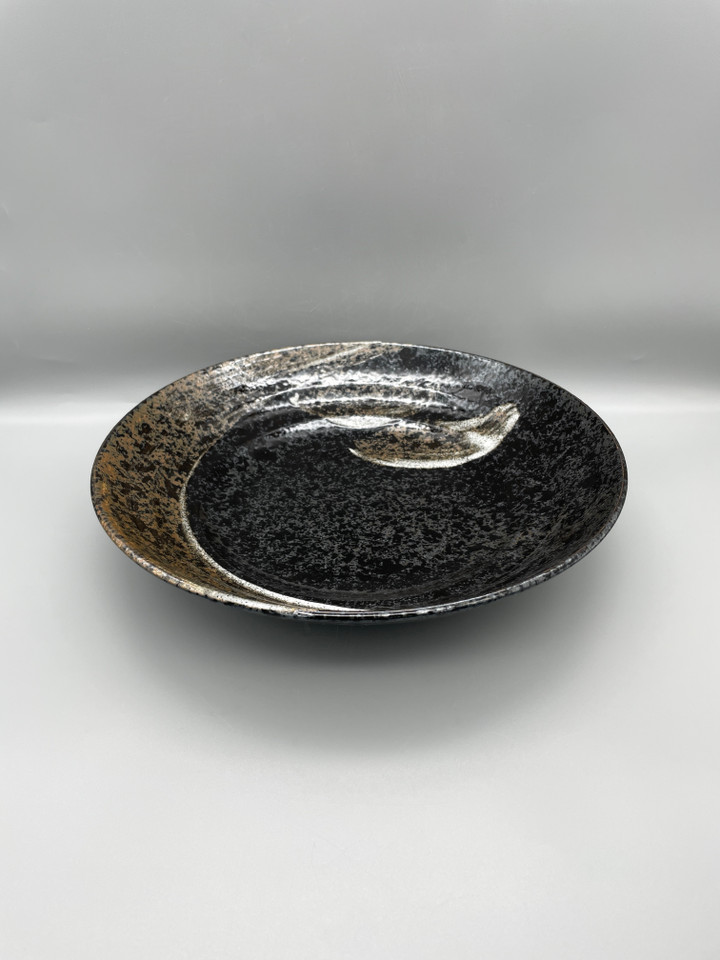 Japanese Big Black and Brown Plate