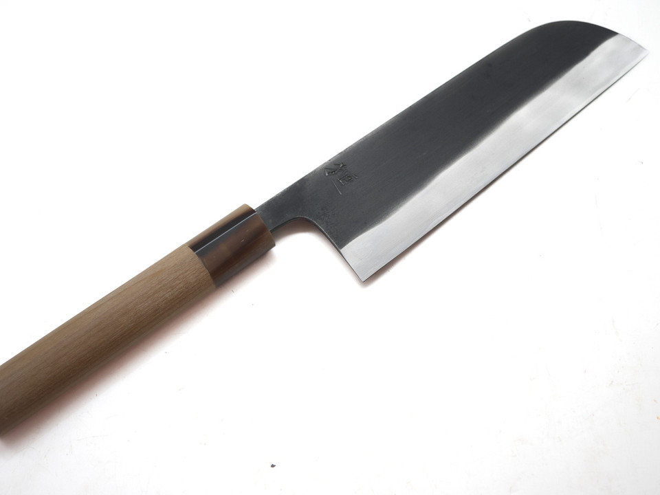 Tanuki Kama Kurouchi Nakiri Single Bevel 165mm Tanuki