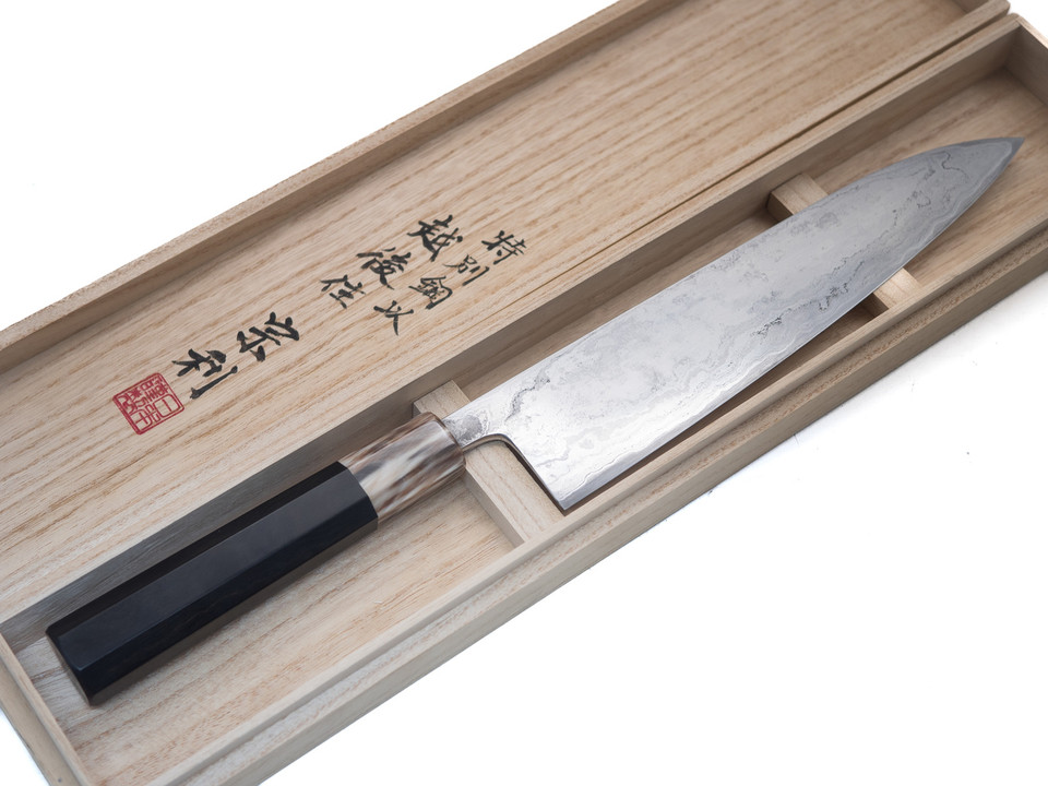 Munetoshi Kasumi Gyuto 240mm Bloomery Iron 10 Munetoshi Sanjo