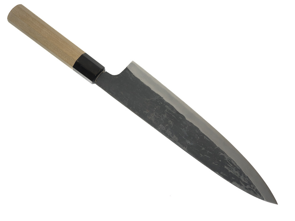 Yoshiaki Fujiwara Kurouchi 240mm Gyuto 馬車馬 White 1 