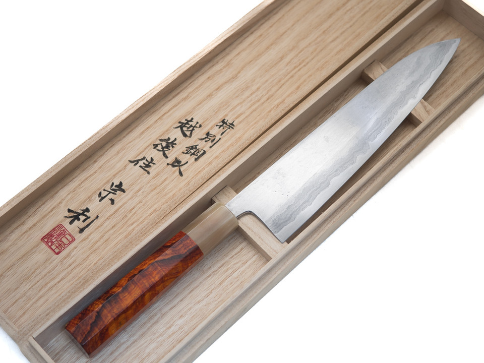 Munetoshi Kasumi Gyuto 240mm Bloomery Iron 11 Munetoshi Sanjo