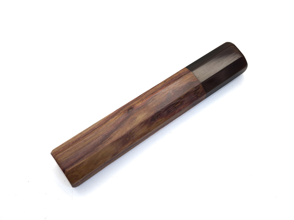 Huanghuali wood with Marble horn handle 145 mm 4