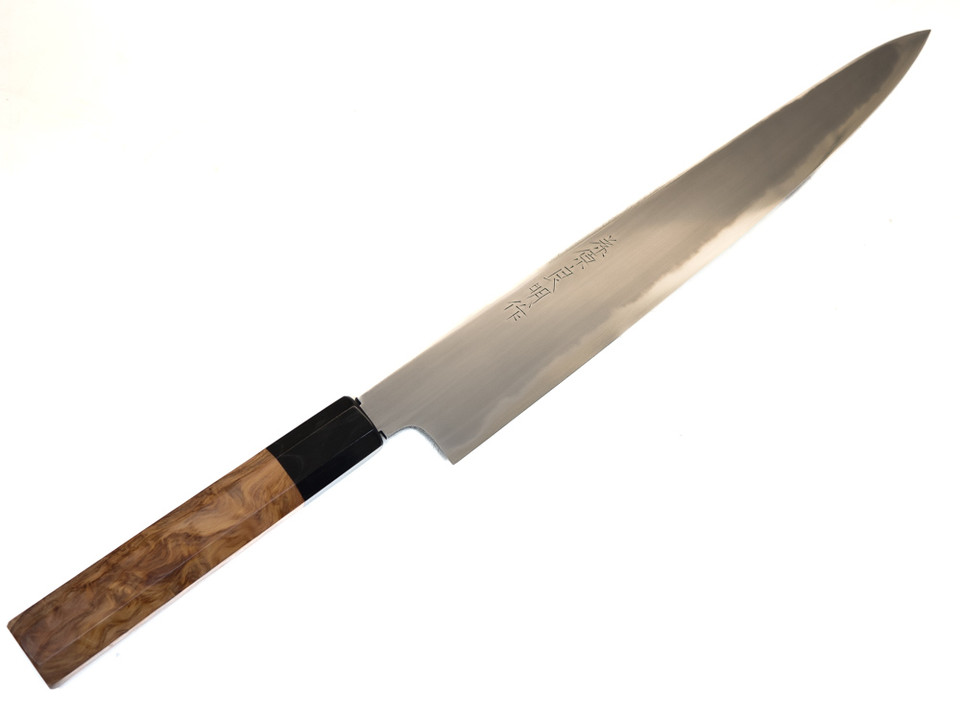 Yoshiaki Fujiwara 280mm Kasumi Sujihiki 馬車馬 White 1 Polished