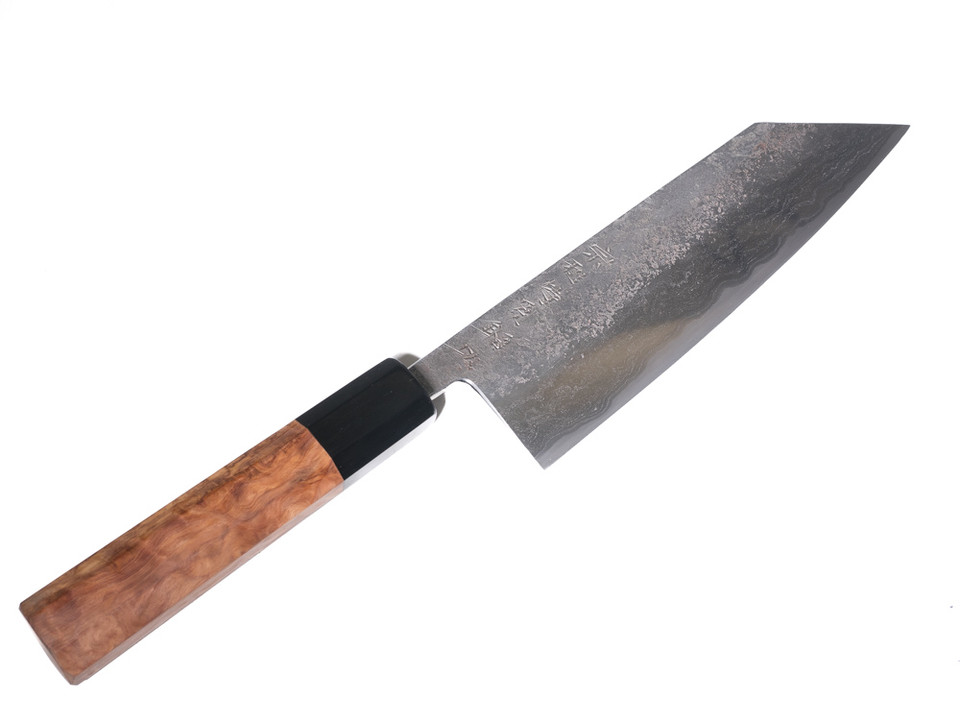 Munetoshi Kurouchi Bunka 180mm Bloomery Iron 4 Munetoshi Sanjo