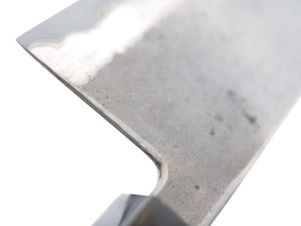 Munetoshi Kurouchi Nakiri 180mm Blooming Iron Unpolished 