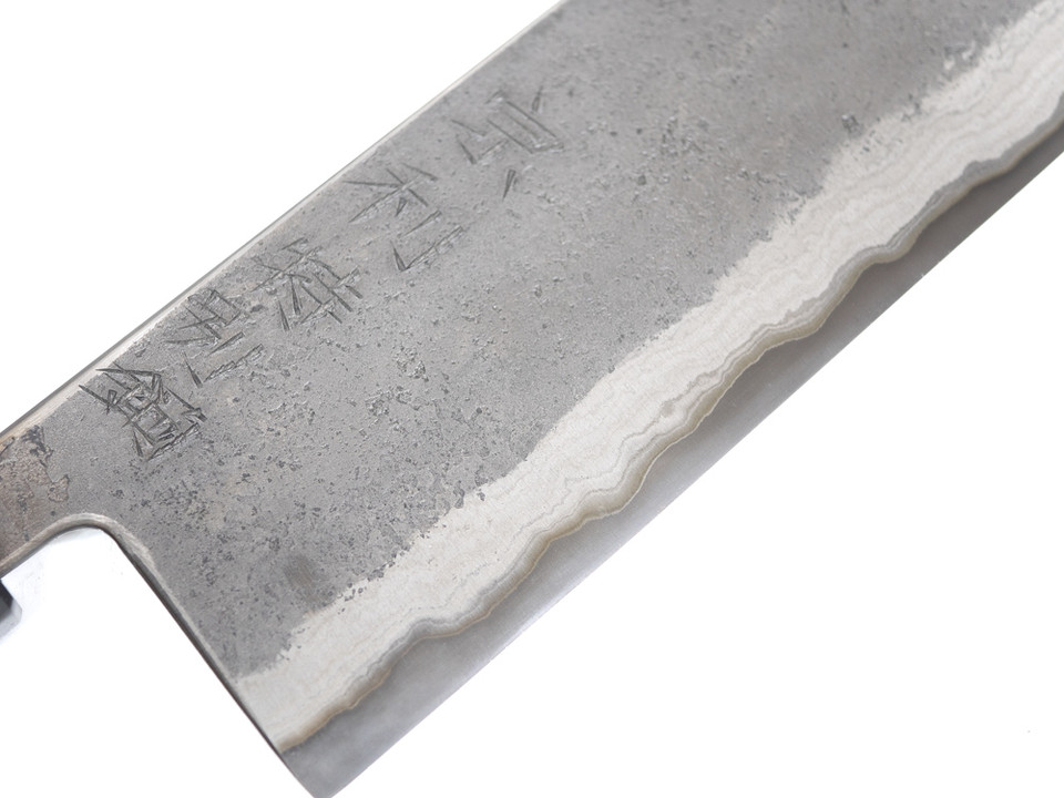 Munetoshi Kurouchi Nakiri 180mm Blooming Iron Unpolished 