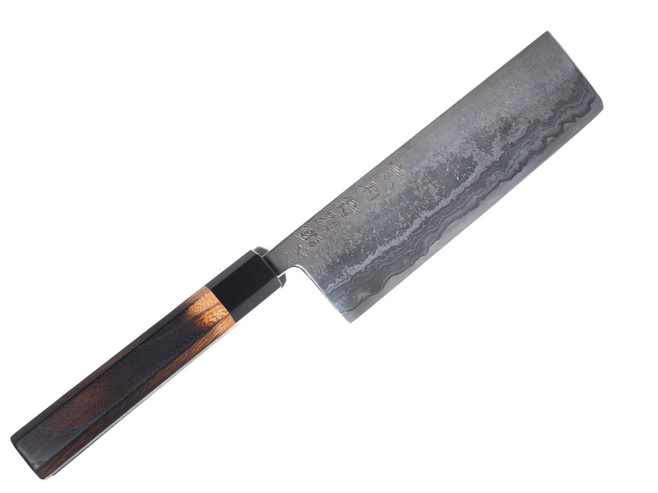 Munetoshi Nashiji Nakiri 180mm Blooming Iron nr 4 Munetoshi Sanjo