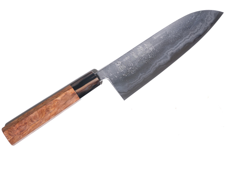 Munetoshi Nashiji Santoku 200mm Bloomery iron Munetoshi Sanjo