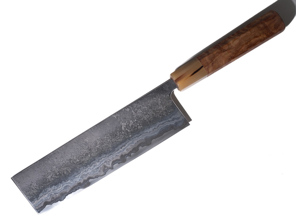 Munetoshi Nashiji Nakiri 180mm Blooming Iron nr 8
