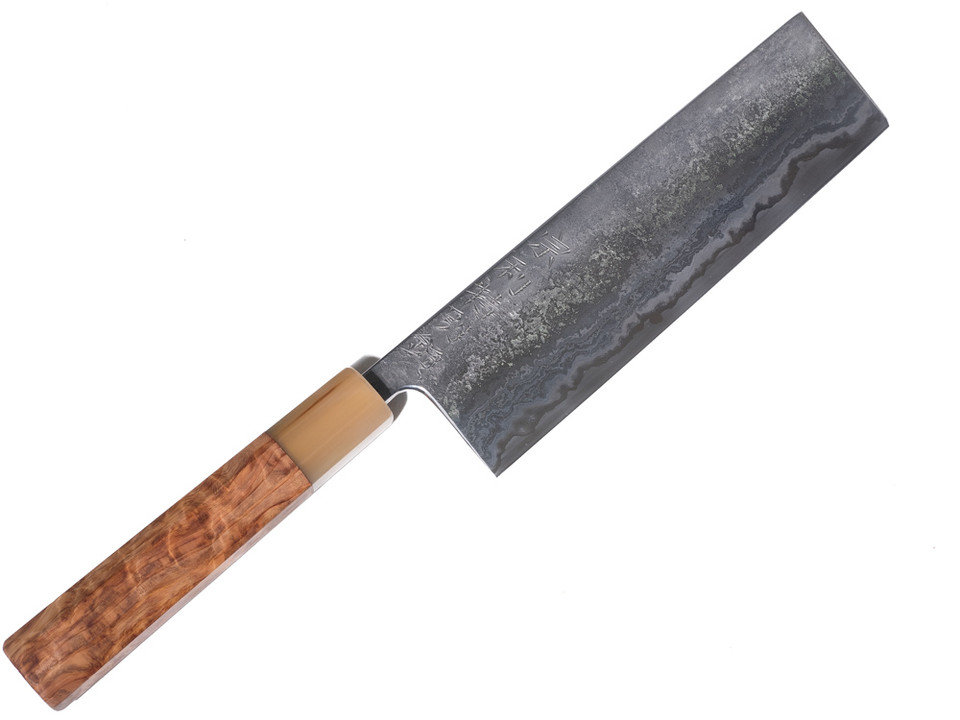 Munetoshi Nashiji Nakiri 180mm Blooming Iron nr 8 Munetoshi Nashiji Nakiri 180mm Blooming Iron nr 8