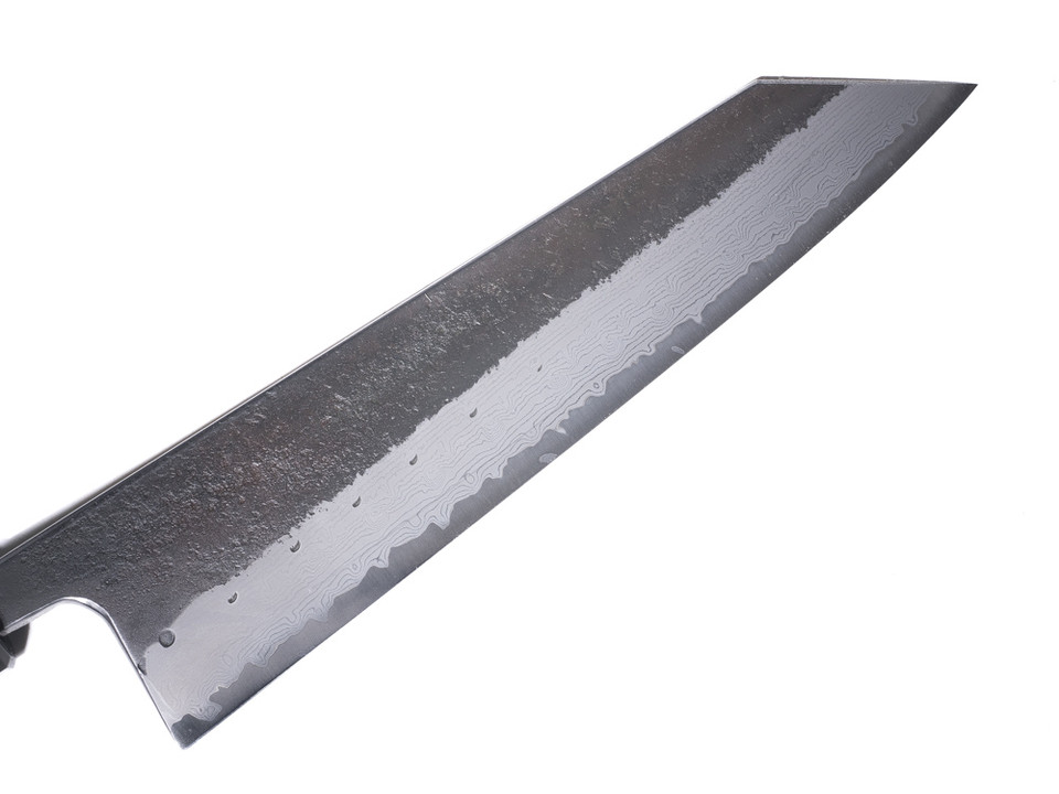 Nihei Kurouchi Kiritsuke Gyuto 210mm Aogami Super Dama Ebony