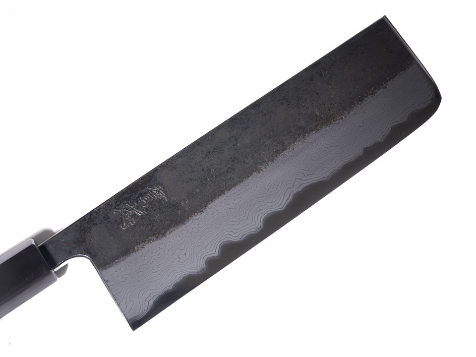 Yoshikazu Tanaka Kokorozashi Tamamoku Kurouchi Nakiri 180mm