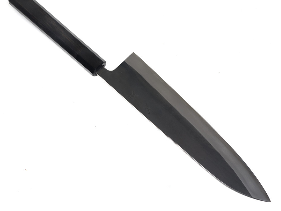 Toyama Noborikoi Kurouchi Blue Gyuto 240 mm Ebony